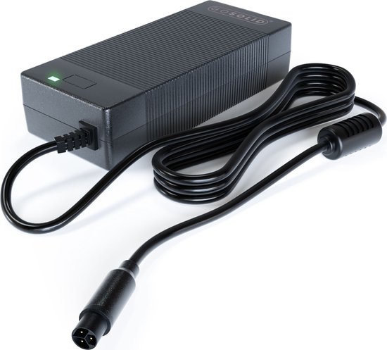 GO SOLID! ® Oplader geschikt voor Watt elektrische fiets 42V / 2A (3 polig) van GO SOLID!
