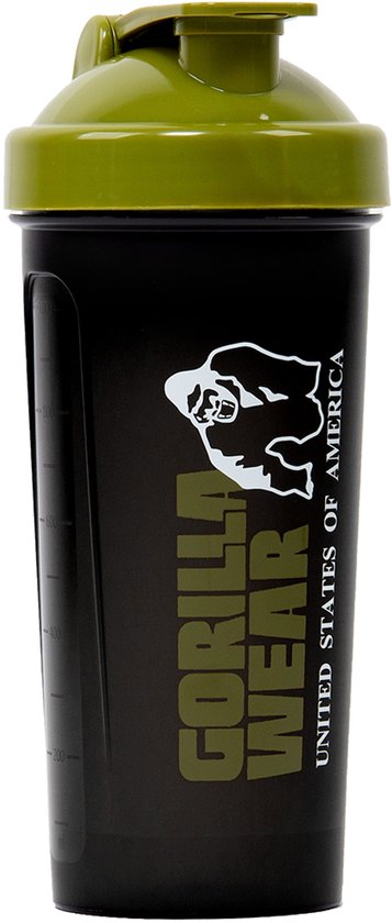 Gorilla Wear Shaker XXL - Zwart/Legergroen - 1000ml