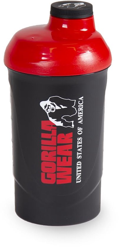 Gorilla Wear Wave Shake Beker - Rood/Zwart - 600ml