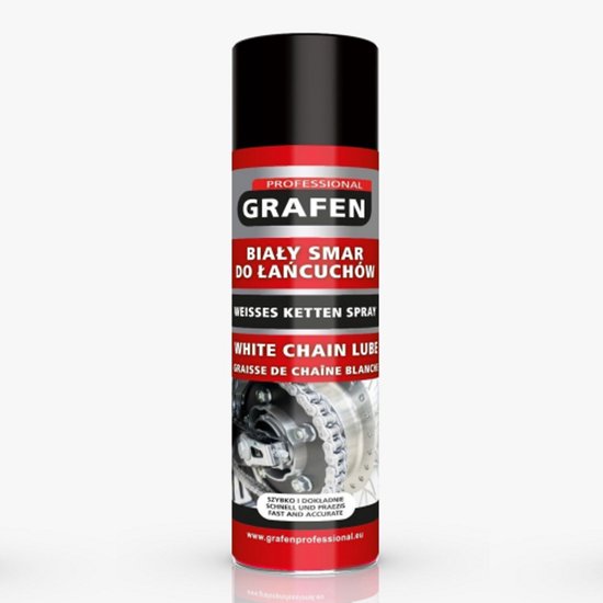 Grafen Professional Wit Ketting Smeermiddel - 400ml - White Chain Lube - Voor Motor, Fiets, Kart & O-Ring/X-Ring Kettingen - Smeert & Beschermt