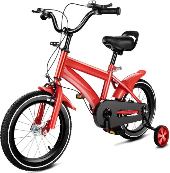 Gran Vida® - Kinderfiets - Inclusief Zijwieltjes - In Hoogte Verstelbaar - Geschikt voor 2-4 Jaar - Rood van Gran Vida