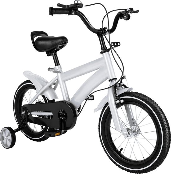 Gran Vida® - Kinderfiets - Inclusief Zijwieltjes - In Hoogte Verstelbaar - Geschikt voor 2-4 Jaar - Wit van Gran Vida