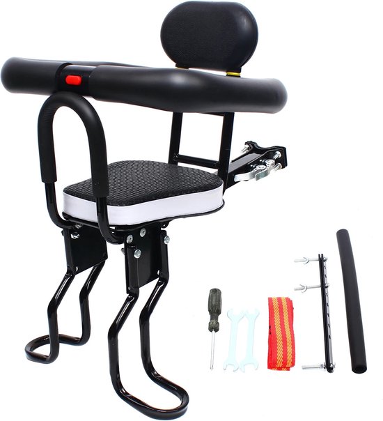 Gran Vida® - Kinderzitje voor Mountainbike - Verstelbare Leuning en Pedalen - Dubbele Bevestigingspunten - Sponskussen van Gran Vida