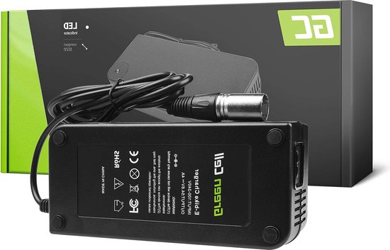 Green Cell® 48V E-Bike accu oplader - 546 V 4 A 218 W - geschikt voor Haibike KTM Kalkhoff Flyer Cube Focus Giant Bergamont Ghost Trek Gazelle Winora Specialized - XLR-aansluiting 3-polig van Green Cell