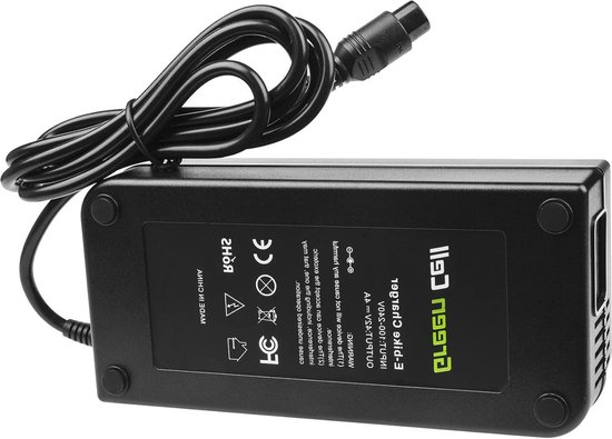 Green Cell Oplader voeding 42 V 4 A 168 W voor Haibike KTM Kalkhoff Flyer Cube Focus Giant Bergamont Ghost Trek Gazelle Winora Specialized 36 V e-bike accu accu 3-pin 3 Prong inline stekker - Snelle lader van Green Cell