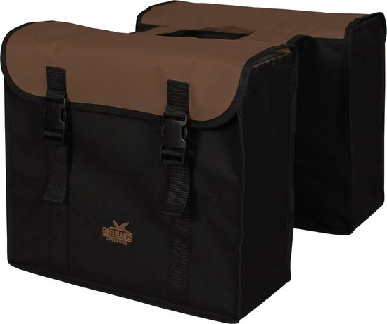 Greenlands - Dubbele Fietstas - 34 Liter - Zwart;Bruin van Greenlands