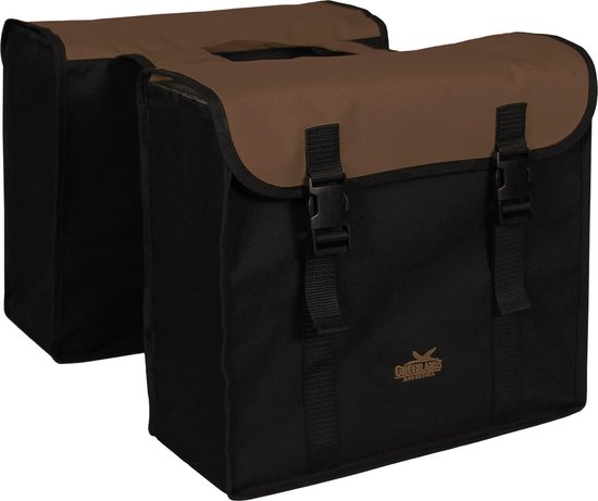Greenlands - Dubbele Fietstas - 34 Liter - Zwart/Bruin van Greenlands