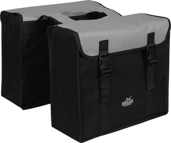 Greenlands - Dubbele Fietstas - 34 Liter - Zwart;Zilver grijs van Greenlands