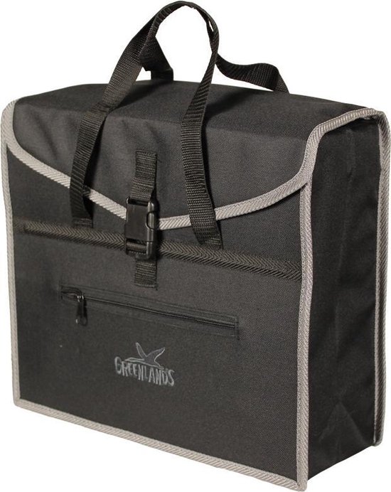 Greenlands fietstas - shopper tas - 20l - zwart/grijs van Greenlands