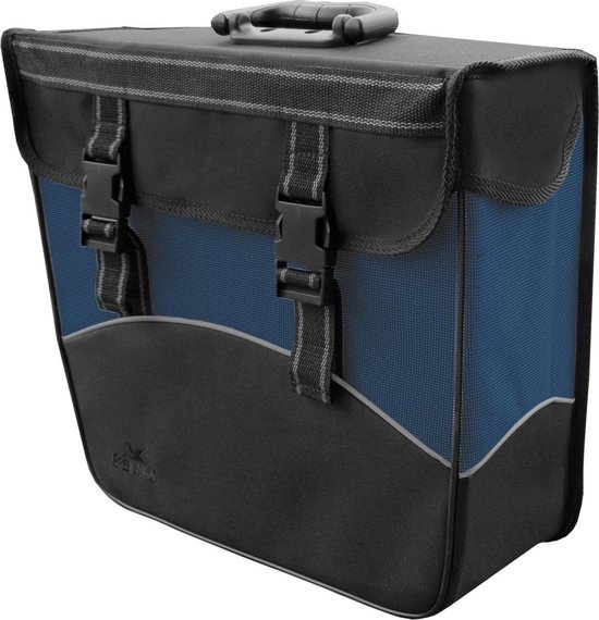 Greenlands - pakaf tas - fietstas - reflecterende bies - 17 Liter - voorgevormd - Links - Zwart ; Blauw van Greenlands