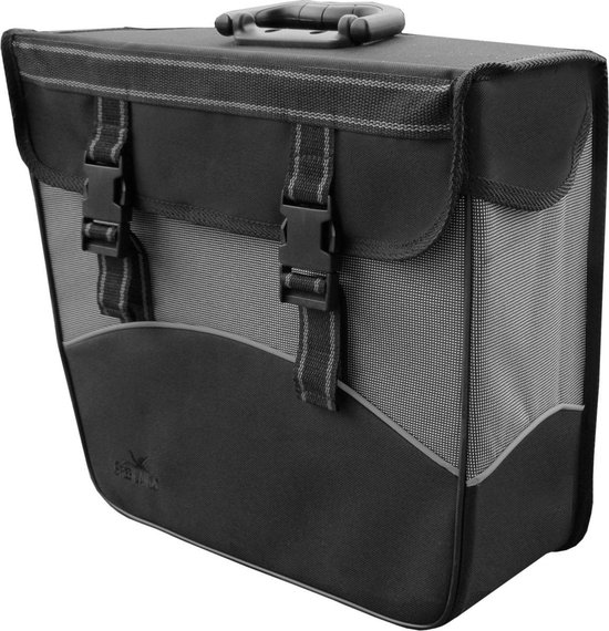 Greenlands - pakaf tas - fietstas - reflecterende bies - 17 Liter - voorgevormd - Links - Zwart ; Wit van Greenlands