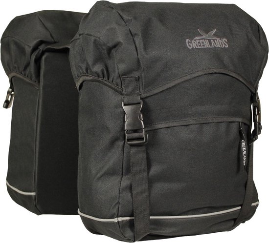 Greenlands Travel - Dubbele Fietstas - lichtgewicht - reflecterende bies - 40 l - Zwart van Greenlands