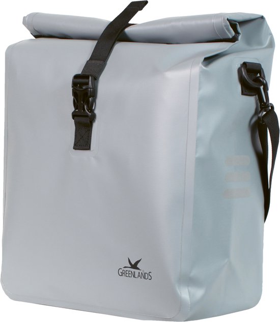 Greenlands Waterproof - fietstas - waterdichte fietstas - rolsluiting - grijs - 23 liter van Greenlands