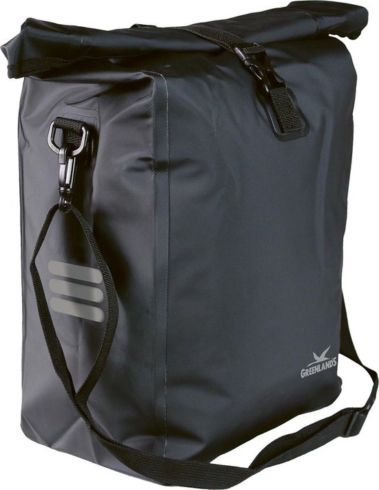 Greenlands Waterproof - fietstas - waterdichte fietstas - rolsluiting - zwart - 18,5 liter van Greenlands