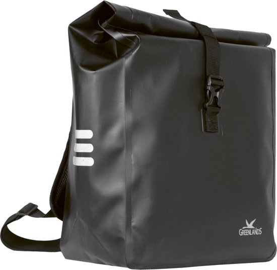 Greenlands waterproof - pakaf fietstas - rugzak - waterdichte fietstas - zwart - 23 liter van Greenlands