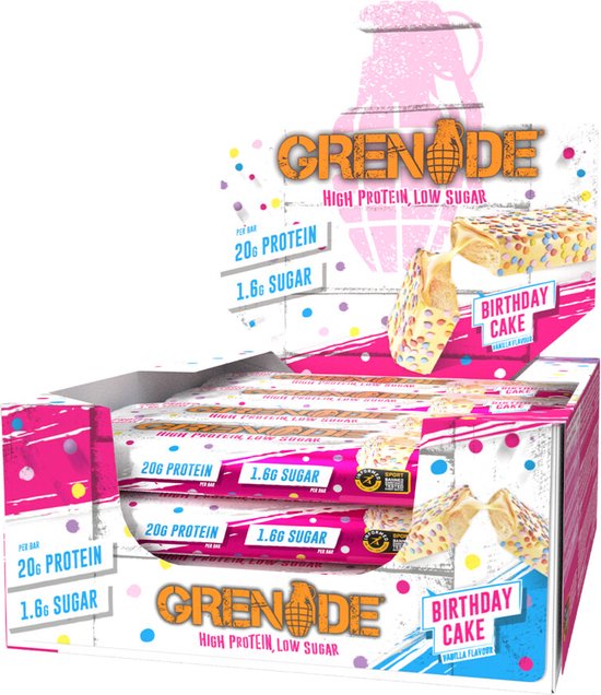 Grenade Carb Killa Bars - Proteïne Repen - Birthday Cake - 12 Eiwitrepen (720 gram)