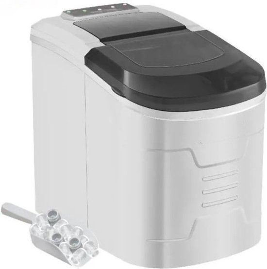 Grijs - Proffesionele Ijs Maker - Ijsblokjesmachine - 12KG - 12L van Alpina