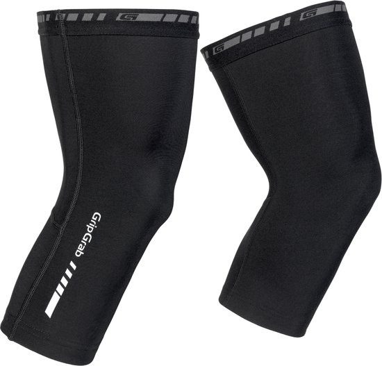 GripGrab - Classic Thermal Knee Warmers Lente Herfst Fiets Kniestukken Wielrennen Kniewarmers - Zwart - Unisex - Maat M