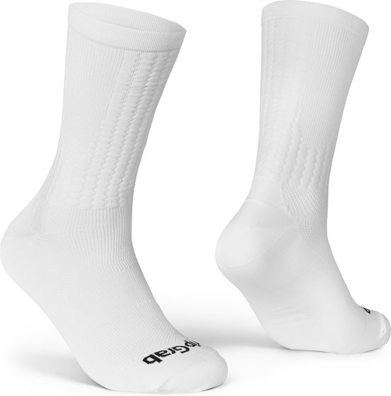 GripGrab - FastStream Aero Fietssokken Hoog Performance Zomer Wielren Sokken Tijdrijden - Unisex - Wit - Maat L (44-47) van Merkloos