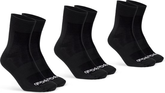 GripGrab - Lightweight SL 3PACK Performance Zomer Fietssokken 3 Paar Coolmax Wielersport Sokken Regular Cut - Zwart - Unisex - Maat S (38-41)