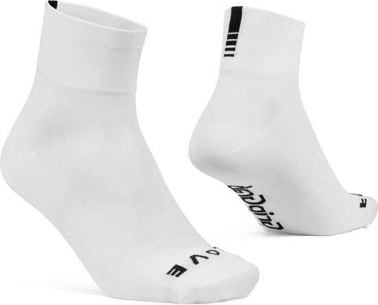 GripGrab - Lightweight SL Korte Performance Zomer Fietssokken 1 Paar Coolmax Wielersport Sokken Low Cut - Wit - Unisex - Maat S (38-41)