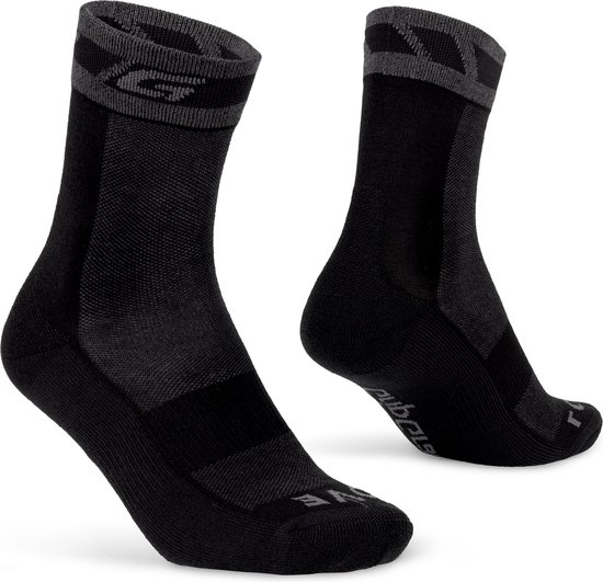 GripGrab - Merino Winter Fietssokken Warme Wieler Sokken met Merino Wol Fiets Wintersokken - Zwart - Unisex