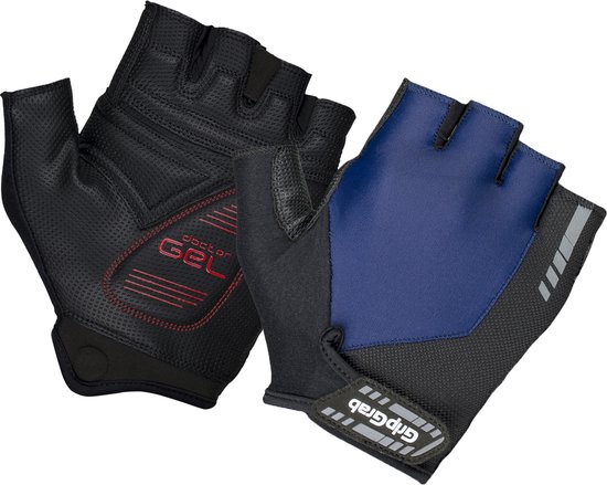 GripGrab - ProGel Padded Korte Vinger Zomer Fietshandschoenen Wielrenhandschoenen met Padding - Navy - Unisex - Maat L