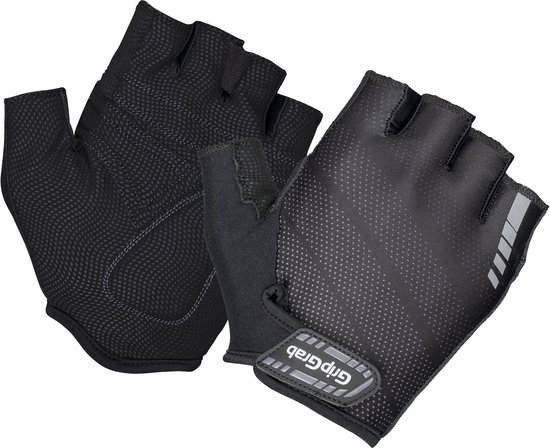 GripGrab - Rouleur Padded Korte Vinger Zomer Fietshandschoenen Wielrenhandschoenen met Padding - Zwart - Unisex - Maat M van Merkloos