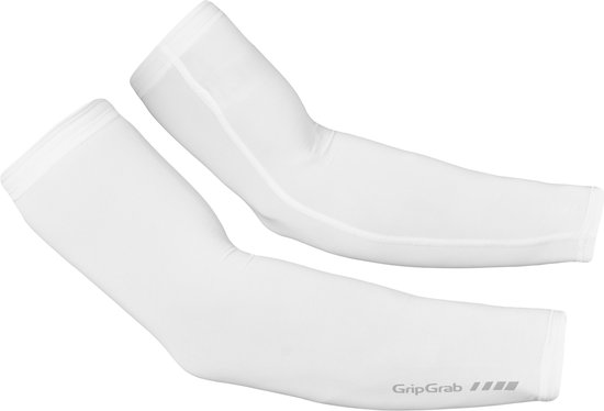 GripGrab - UPF 50+ UV Protect Arm Sleeves Zomer Fiets Armstukken UV Bescherming - Unisex - Wit van Gripgrab