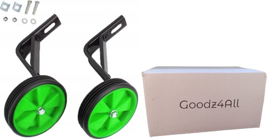 Groene Zijwieltjes van Goodz4All voor een Kinderfiets - voor Fietsen met een Wielmaat van 12 Inch van Groën
