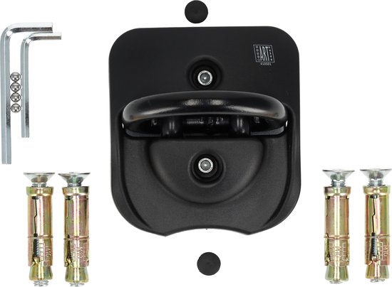 Grondanker / Muuranker voor Scooter, Motor & Boot - ART 4 Goedgekeurd Zwart Vloeranker - Veiligheidsanker voor Fietsen en Scooters - Duurzaam Muuranker / Wandanker / Vloeranker met ART 4 Keurmerk - Ideaal voor Buitengebruik van KUDA.