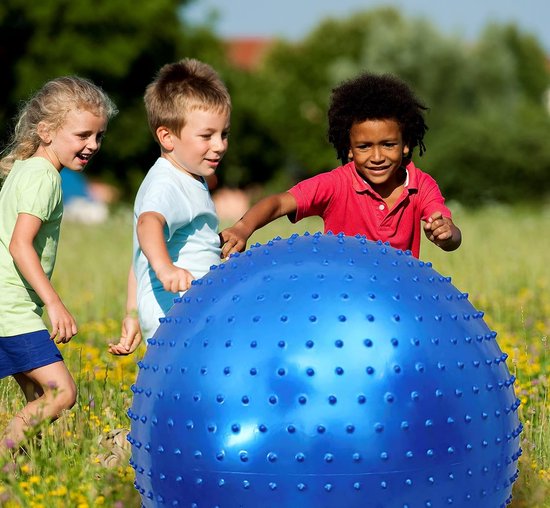 Grote sensorische massageballen voor kinderen, 85 cm, springende yogaballen, grote opblaasbare trainingsbal met tactiele spikes, outdoor ballen, speelballen, strandballen van Merkloos