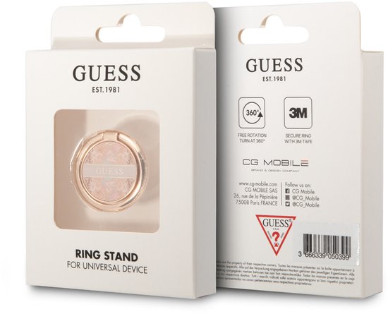 Guess Ringestand - Telefoon Standaard - Gouden Paisley - Luxueus - Verstelbaar