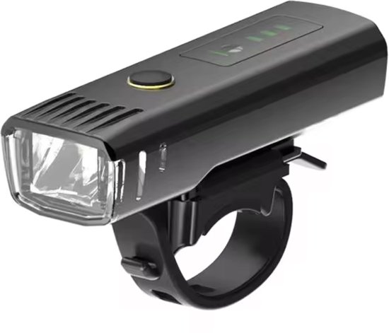 GUUUS® Fiets Voorlicht – LED – USB-C Oplaadbaar – Accu-indicator – Waterdicht – Meerdere standen van Merkloos