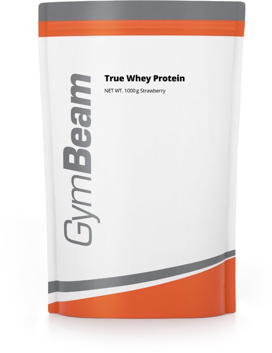 GymBeam True Whey Proteïne - Aardbei - Wei-eiwitconcentraat WPC 80 - Eiwitpoeder - 1000 gram (33 servings)