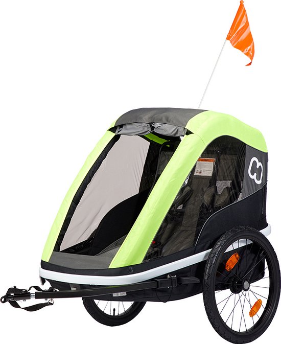 Hamax Avenida Twin - Fietskar - Unisex - Lime;Zwart - 20 van Hama