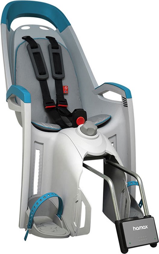 Hamax Fietsachterzitje Amaze Polypropyleen Grijs/petrolblauw van Hama