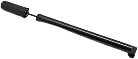Hand fietspomp - draagbaar - zwart - kunststof - 35 cm - Fietspompen voor onderweg