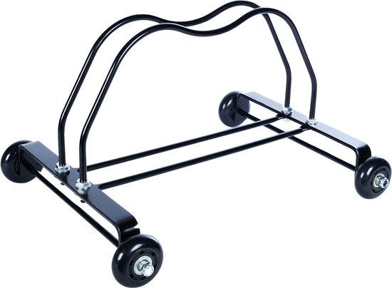 Handige en sterke Fietsenstandaard met 4 wieltjes voor onderhoud of stalling van uw Fiets van HOMCOM