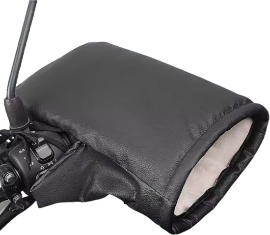Handmoffen - Fietshandschoenen - Handwarmers Fiets - Scooter - Extra Gewatteerd en Warm van binnen - Handschoenen - Winter - Winddicht - Waterbestendig - Zwart