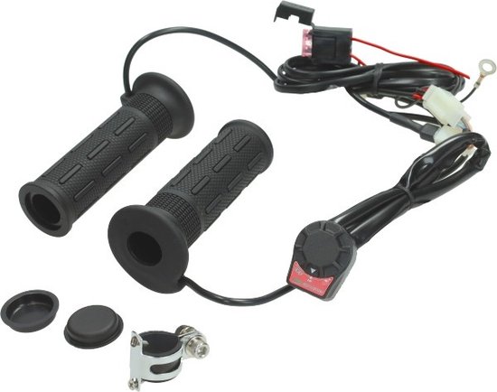 handvatset + verwarming universeel koso bromfiets/motorfiets/scooter 130mm koso van Koso