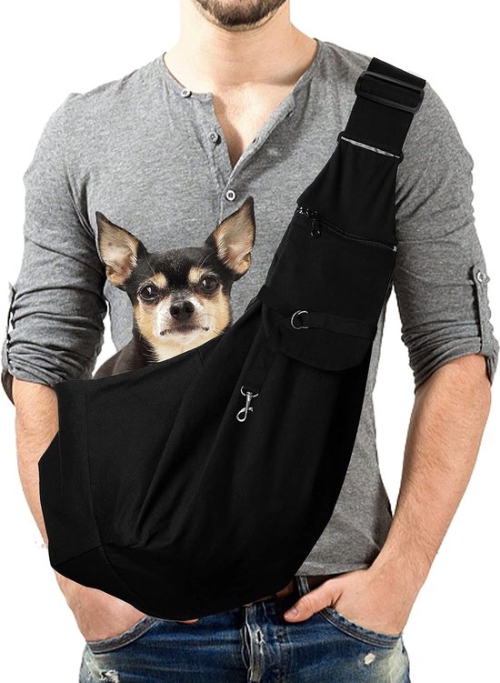 Handvrije draagzak voor huisdieren - verstelbare schouderband - geschikt voor katten en honden - wandelen en reizen - huisdiertas van Pawise