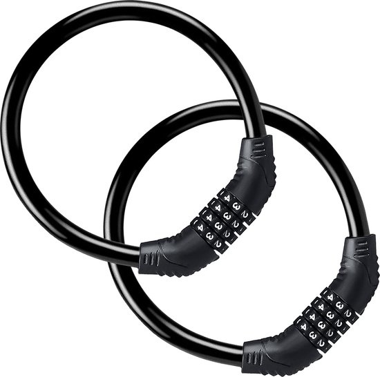 Hangslot voor elektrische scooters, 2 stuks, stalen numerieke combinatie, 4 cijfers, snijbestendige boorhendelactie van Zsisirh.