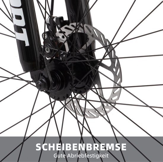HAUSS SPOLE Mountainbike – 28 Inch – 21 Versnellingen Met Kettingschakeling – IJzer – Wit – Met Schijfrem En Voorvorkvering