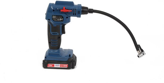 HBM 18 Volt Compressor op Accu met Toebehoren