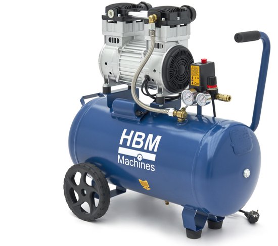HBM 50 Liter Professionele Low Noise Compressor (87 dB)