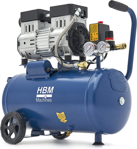 HBM Low Noise Compressor 24 Liter luchtopbrengst 131 Liter per Minuut.