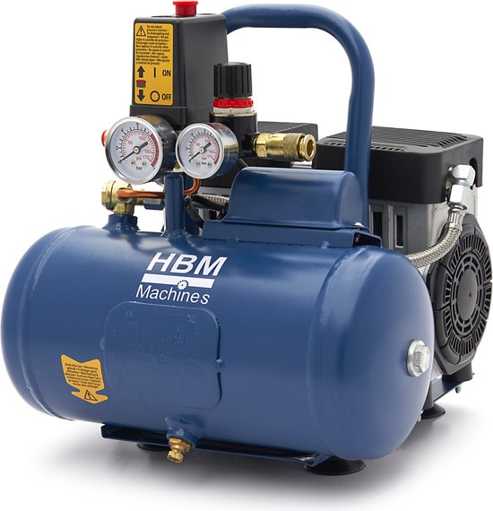 HBM Low Noise Compressor 6 liter (Zeer stil, 85 dB(A))