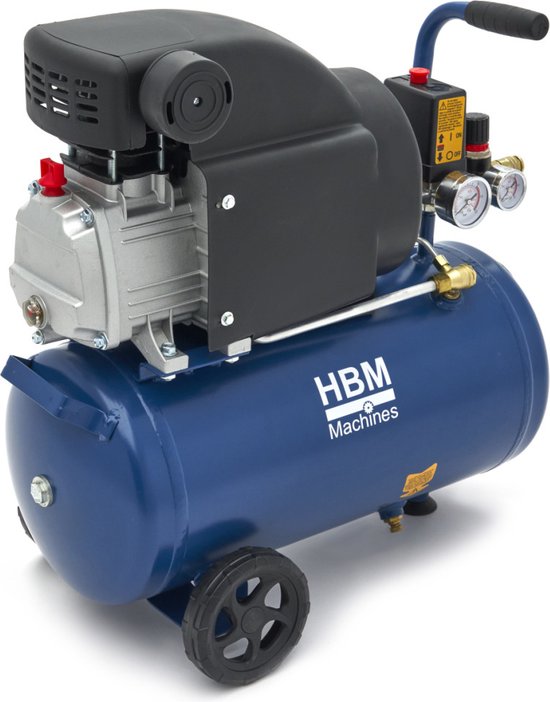 HBM Oliegesmeerde Compressor 24 liter (158 L p/m)