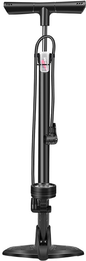 HBS Fietspomp met Manometer - Dubbele Kop - Zwart